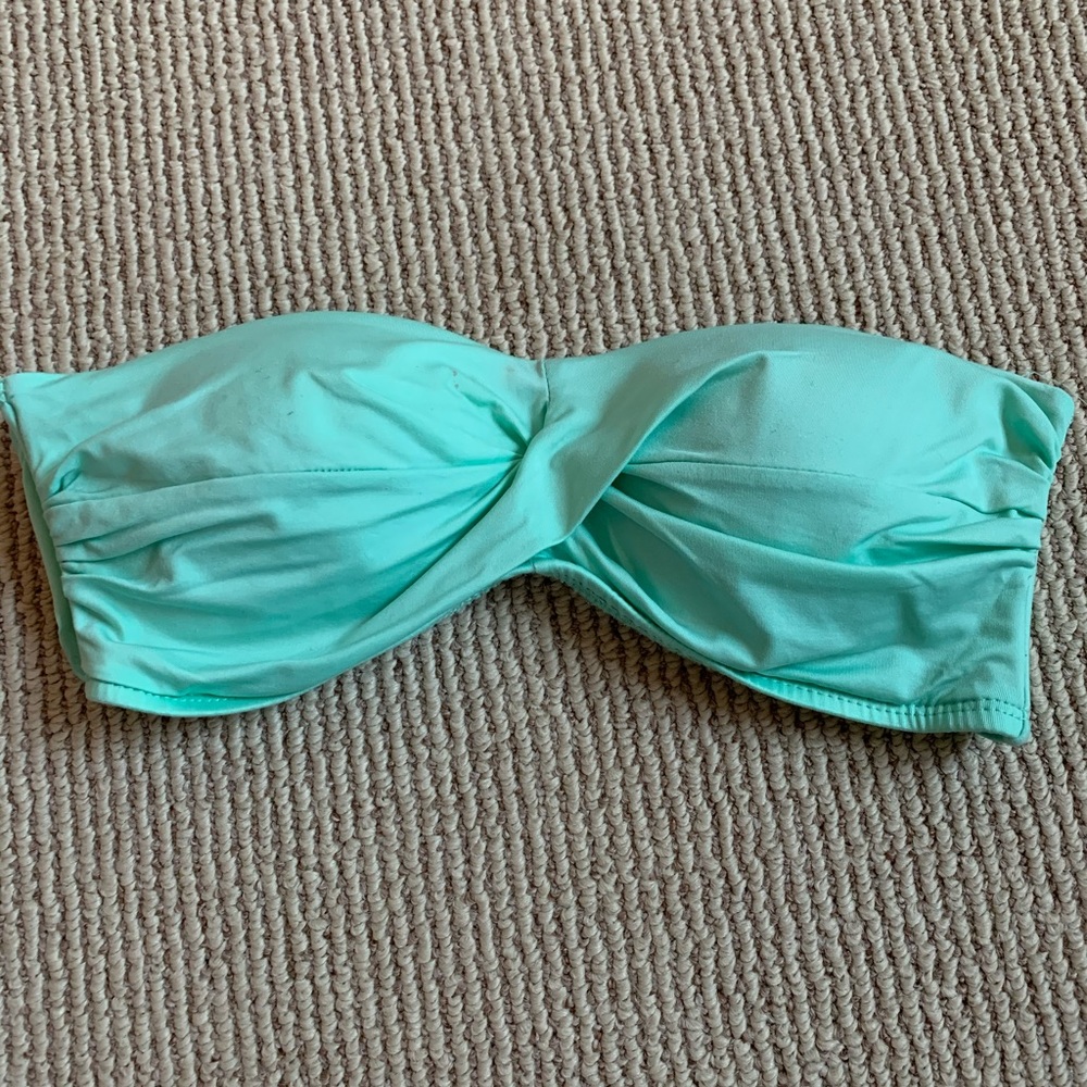 mint green bandeau bikini top
